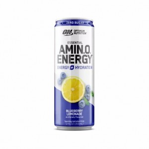 Optimum Nutrition ESSENTIAL AMIN.O. ENERGY+ Electrolytes Sparkling Blueberry Lemonade 355ml * 12 Cans (12 Servings) Brasil | DH4930657