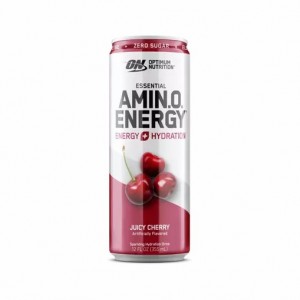 Optimum Nutrition ESSENTIAL AMIN.O. ENERGY+ Electrolytes Sparkling Juicy Cherry 355ml * 12 Cans (12 Servings) Brasil | XA7329465