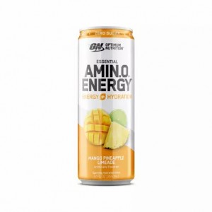 Optimum Nutrition ESSENTIAL AMIN.O. ENERGY+ Electrolytes Sparkling Mango Pineapple Lime 355ml * 12 Cans (12 Servings) Brasil | JX6712450