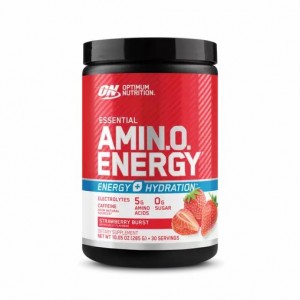 Optimum Nutrition Essential AMIN.O. ENERGY + Electrolytes Strawberry Burst 0.63 lb (30 Servings) Brasil | CV9801673