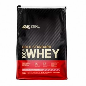 Optimum Nutrition GOLD STANDARD 100% WHEY™ Delicious Strawberry 10 lb (146 Servings) Brasil | XM1792648