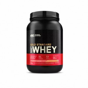 Optimum Nutrition GOLD STANDARD 100% WHEY™ Strawberry Banana 2 lb (30 Servings) Brasil | FH7945132