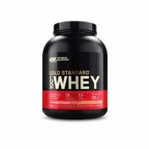 Optimum Nutrition GOLD STANDARD 100% WHEY™ Strawberry Banana 5 lb (75 Servings) Brasil | PF1456329