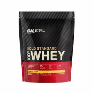 Optimum Nutrition Gold Standard 100% Whey Protein Powder Banana Cream 450 grams (15 Servings) Brasil | HJ5376904