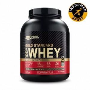 Optimum Nutrition Gold Standard 100% Whey - Elite Series Double Rich Chocolate 2.27 kg (74) Brasil | IX2896315