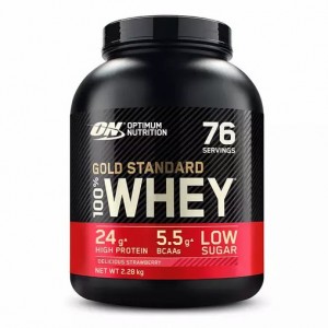 Optimum Nutrition Gold Standard 100% Whey Protein Powder Delicious Strawberry 2.28 kg (76 Servings) Brasil | QJ6309581