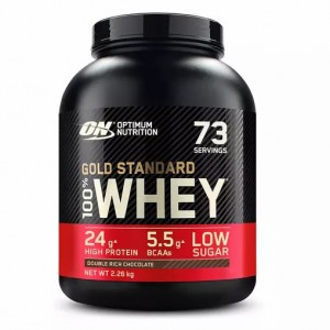 Optimum Nutrition Gold Standard 100% Whey Protein Powder Double Rich Chocolate 2.26 kg (76 Servings) Brasil | GH0682579