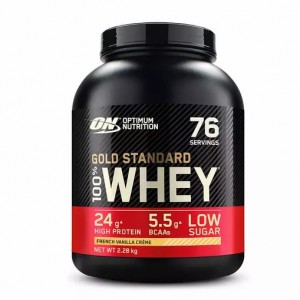 Optimum Nutrition Gold Standard 100% Whey Protein Powder French Vanilla 2.28 kg (76 Servings) Brasil | NE8376215