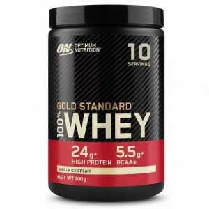 Optimum Nutrition Gold Standard 100% Whey Protein Powder Vanilla Ice Cream 300 grams (10 Servings) Brasil | JX0165824