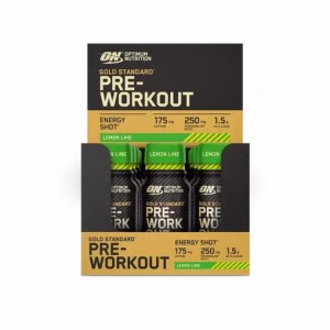 Optimum Nutrition Gold Standard Pre-Workout Shot Lemon Lime 720 ml (12 pieces) Brasil | WA5289376