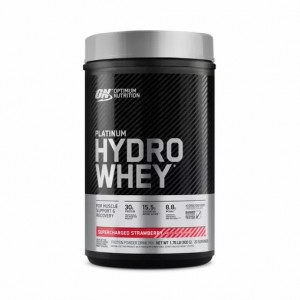 Optimum Nutrition PLATINUM HYDROWHEY™ Supercharged Strawberry 1.76 lb (20 Servings) Brasil | GY4095283