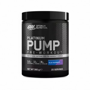 Optimum Nutrition Platinum Pump Pre-workout Blue Raspberry 380 grams (20 Servings) Brasil | DQ2476508