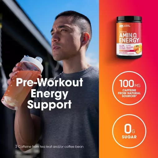 Optimum Nutrition ESSENTIAL AMIN.O. ENERGY® *new* Peach Mango Tango - Notify Me 0.6 lb - Notify me Brasil | YZ2647308