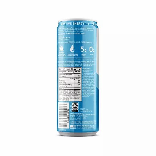 Optimum Nutrition ESSENTIAL AMIN.O. ENERGY+ Electrolytes Sparkling *new* Blue Raspberry Rush 355ml * 12 Cans (12 Servings) Brasil | JV4806123