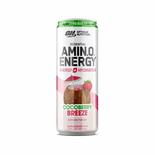 Optimum Nutrition ESSENTIAL AMIN.O. ENERGY+ Electrolytes Sparkling *new* Cocoberry Breeze 355ml * 12 Cans (12 Servings) Brasil | QM4352967