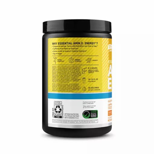 Optimum Nutrition Essential AMIN.O. ENERGY + Electrolytes *new* Sun-kissed Citrus 0.63 lb (30 Servings) Brasil | RO2398651