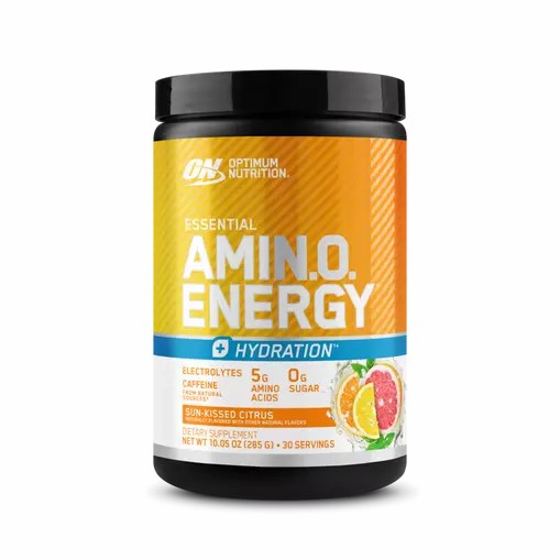 Optimum Nutrition Essential AMIN.O. ENERGY + Electrolytes *new* Sun-kissed Citrus 0.63 lb (30 Servings) Brasil | RO2398651