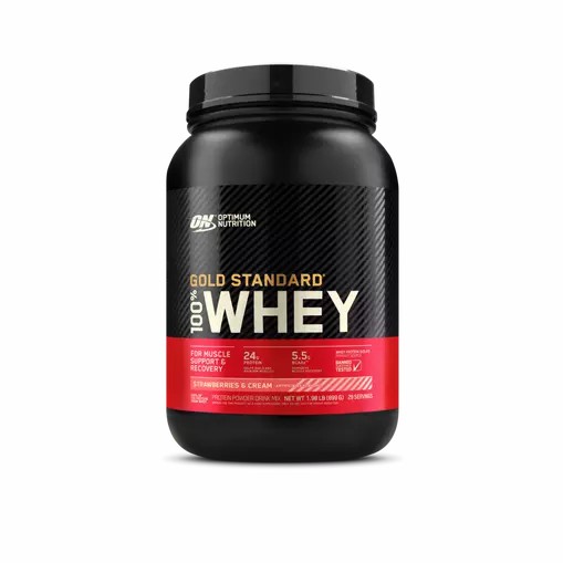 Optimum Nutrition GOLD STANDARD 100% WHEY™ Strawberries & Cream 2 lb (29 Servings) Brasil | BJ2798143