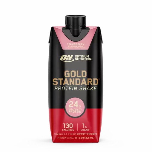 Optimum Nutrition GOLD STANDARD® Ready To Drink Protein Shake *new* Strawberry 12 Cartons (12 Servings) Brasil | QR5873946