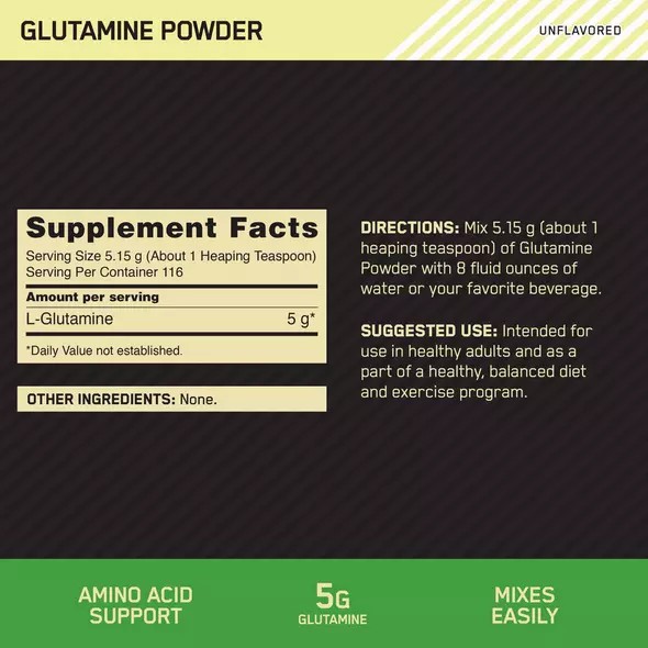 Optimum Nutrition Glutamine Powder 2.2 lb (194 Servings) Brasil | FA7298461