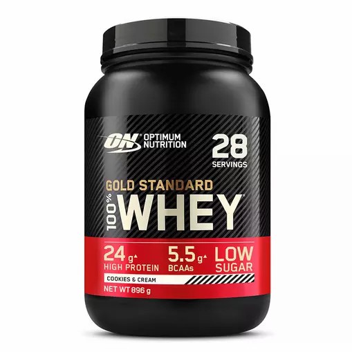 Optimum Nutrition Gold Standard 100% Whey Protein Powder Cookies & Cream 896 grams (28 Servings) Brasil | CJ6715039