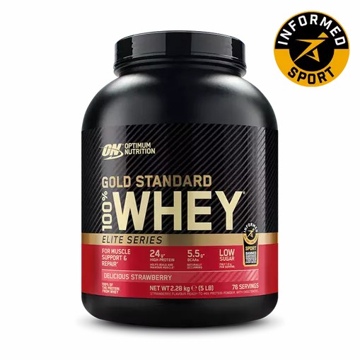 Optimum Nutrition Gold Standard 100% Whey - Elite Series Delicious Strawberry 2.27 kg Brasil | XH1850234