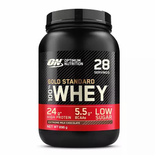 Optimum Nutrition Gold Standard 100% Whey Protein Powder Extreme Milk Chocolate 896 grams (28 Servings) Brasil | DE4725810