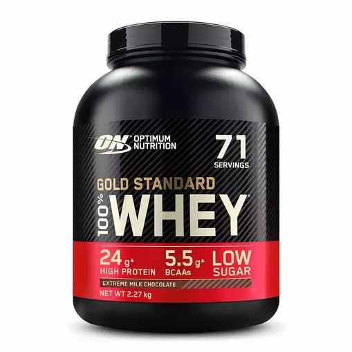 Optimum Nutrition Gold Standard 100% Whey Protein Powder Extreme Milk Chocolate 2.27 kg (71 Servings) Brasil | LN5069378