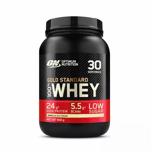 Optimum Nutrition Gold Standard 100% Whey Protein Powder Vanilla Ice Cream 900 grams (30 Servings) Brasil | VW9436205