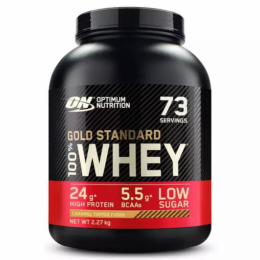 Optimum Nutrition Gold Standard 100% Whey Protein Powder Caramel Toffee Fudge 2.27 kg (73 Servings) Brasil | XY5812490