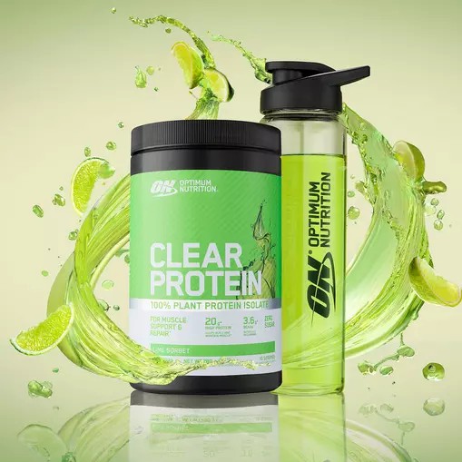 Optimum Nutrition ON Clear Protein 100% Plant Protein Isolate Lime Sorbet 280 grams (10 Servings) Brasil | XQ7603182