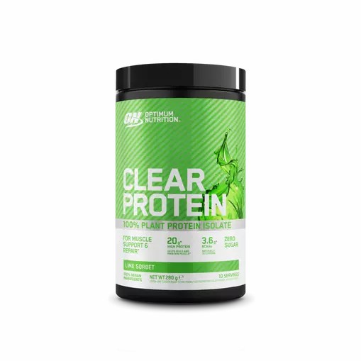 Optimum Nutrition ON Clear Protein 100% Plant Protein Isolate Lime Sorbet 280 grams (10 Servings) Brasil | XQ7603182