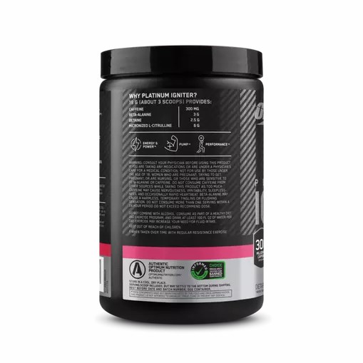 Optimum Nutrition Platinum Igniter Berry Lemonade Blast 0.84 lb (20 Servings) Brasil | SU0148275