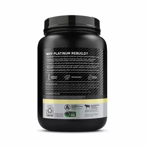 Optimum Nutrition Platinum Rebuild Vanilla Buttercream 1.63 lb (20 Servings) Brasil | KB2063591