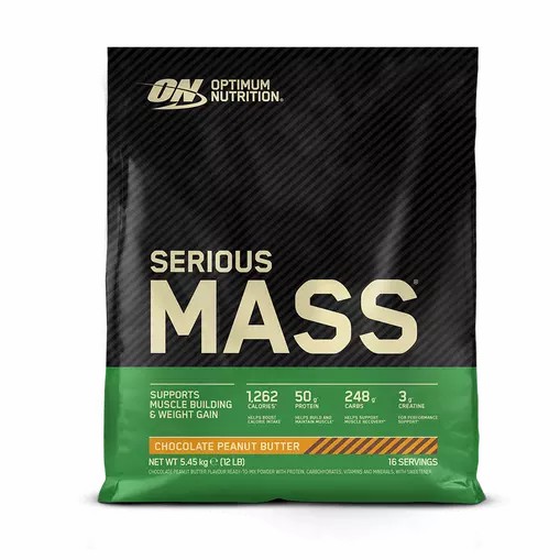 Optimum Nutrition Serious Mass Gainer Chocolate Peanut Butter 5.45 kg (16 Servings) Brasil | DZ6017392