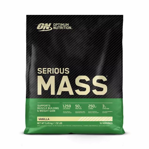 Optimum Nutrition Serious Mass Gainer Vanilla 5.45 kg (16 Servings) Brasil | EF5492618